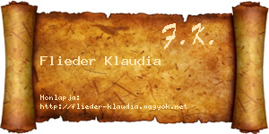 Flieder Klaudia névjegykártya